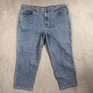 LL Bean Double L Jeans Mens 40x28 Blue Natural Fit Denim Straight Leg YKK Zip